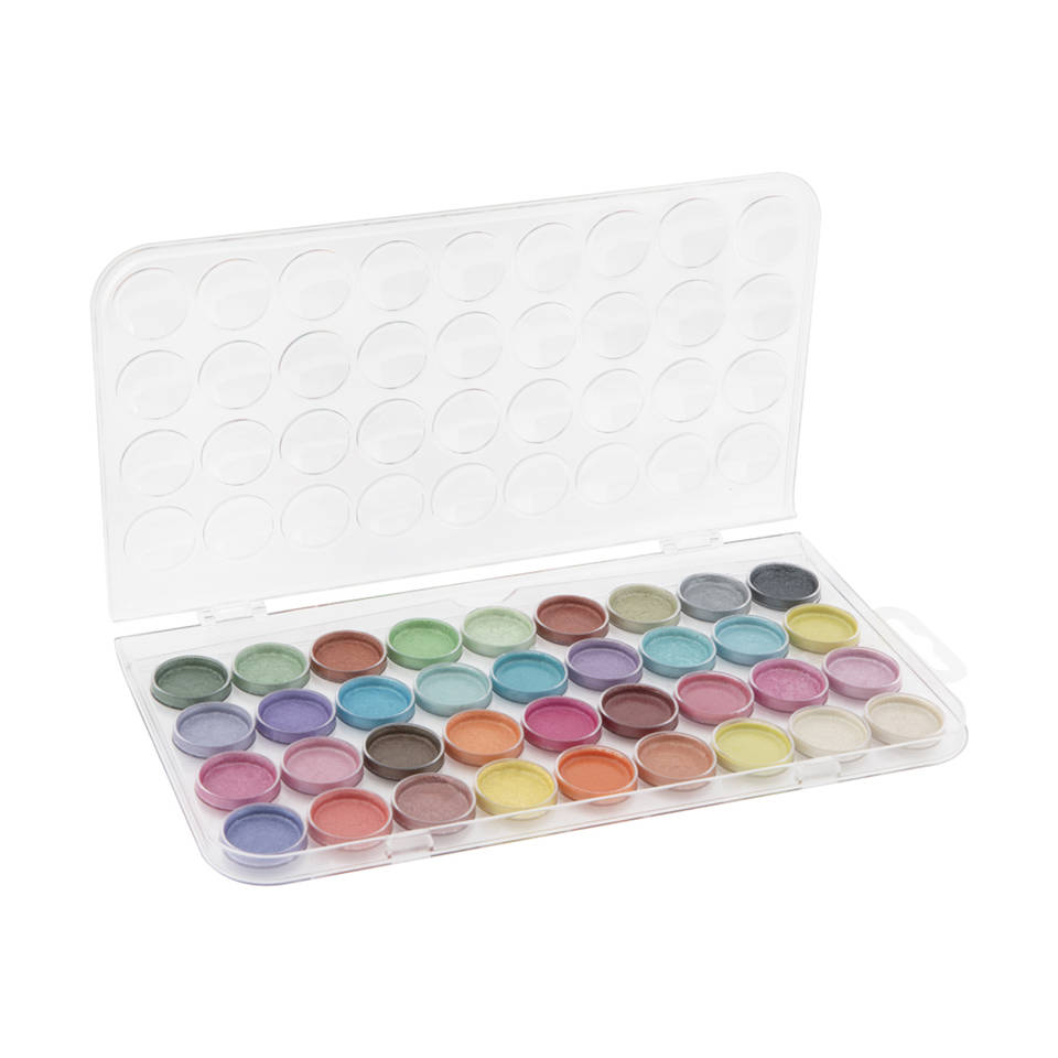 Nassau kleurenpalet aquarel metallic 36-delig