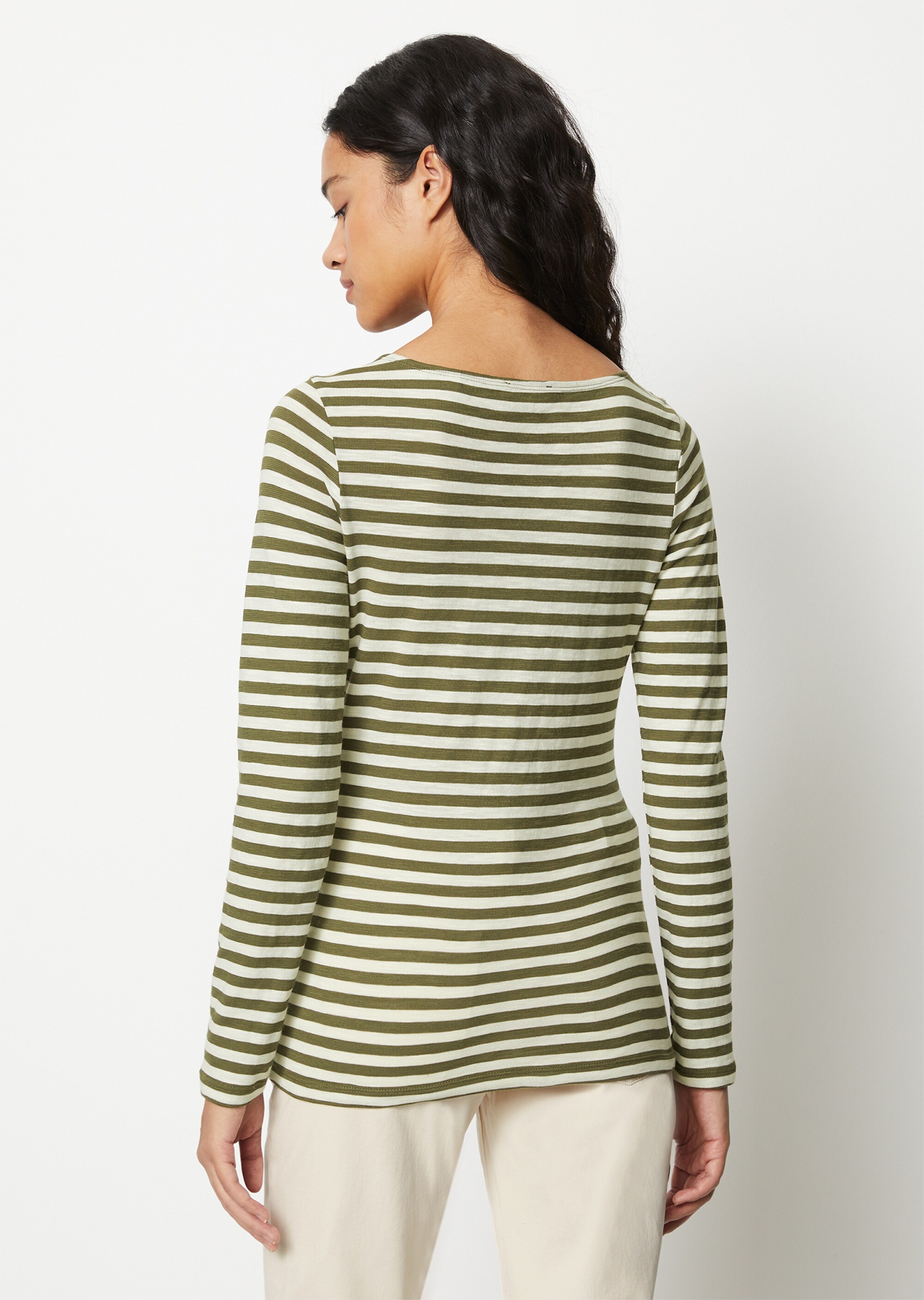 Ringel-Longsleeve regularaus Slubjersey