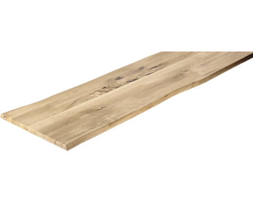 Eikenhouten bankblad, vintage geoliede afwerking met natuurlijke rand, doorlopende duigen, 2000x450x26 mm