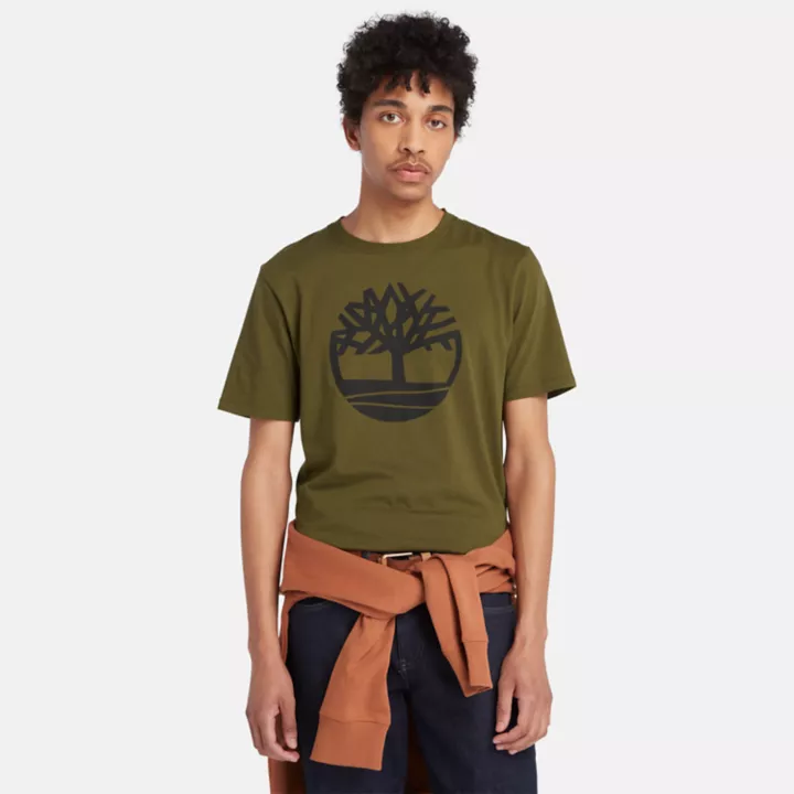 T-shirt à logo arbre Kennebec River pour homme en vert