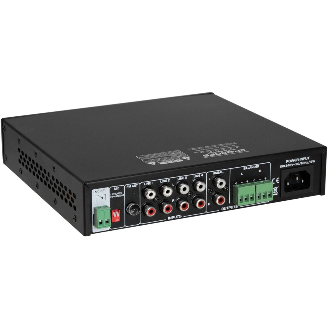 Omnitronic EP-220PS voorversterker met MP3-speler, Bluetooth, FM Radio