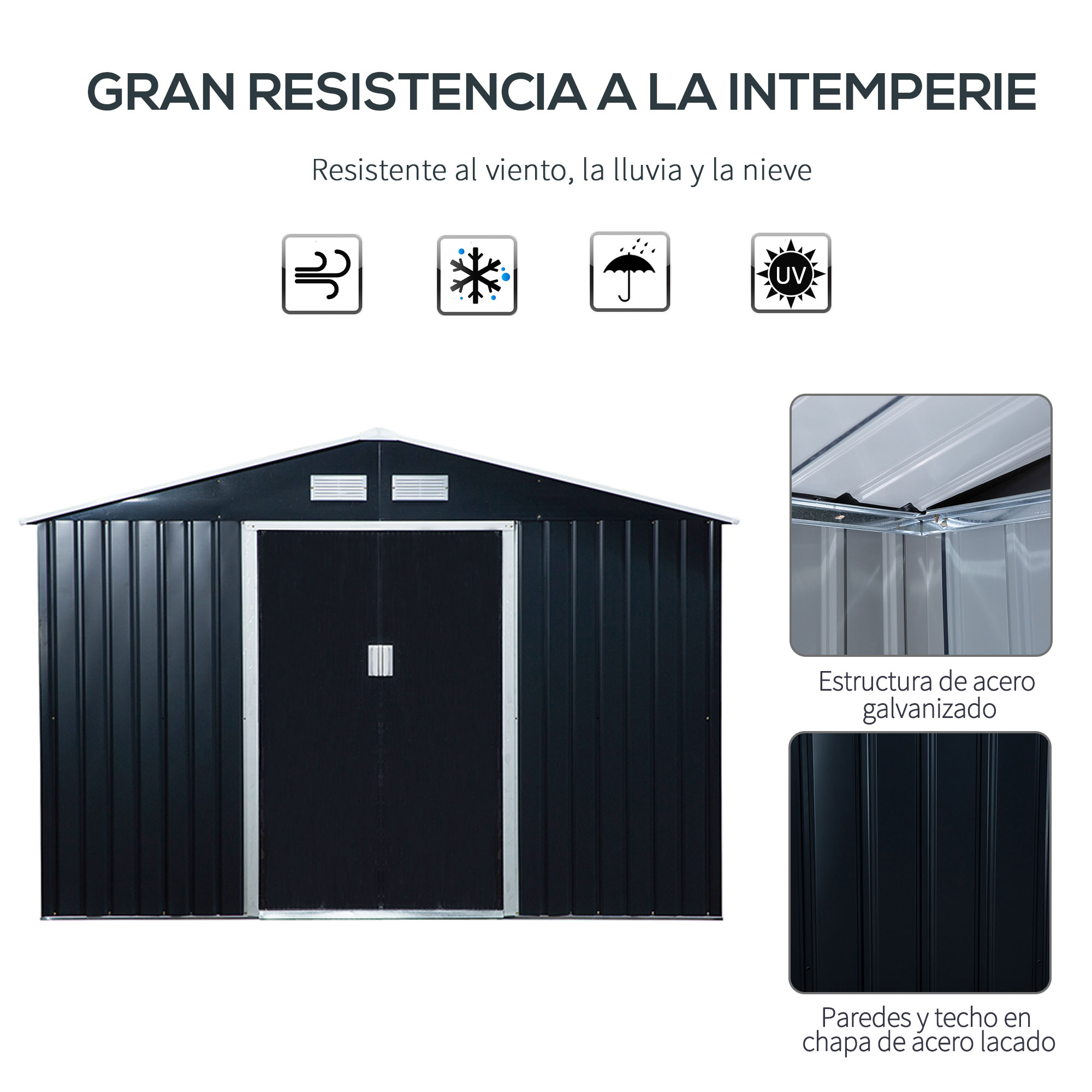 Casinha de jardim externa Outsunny