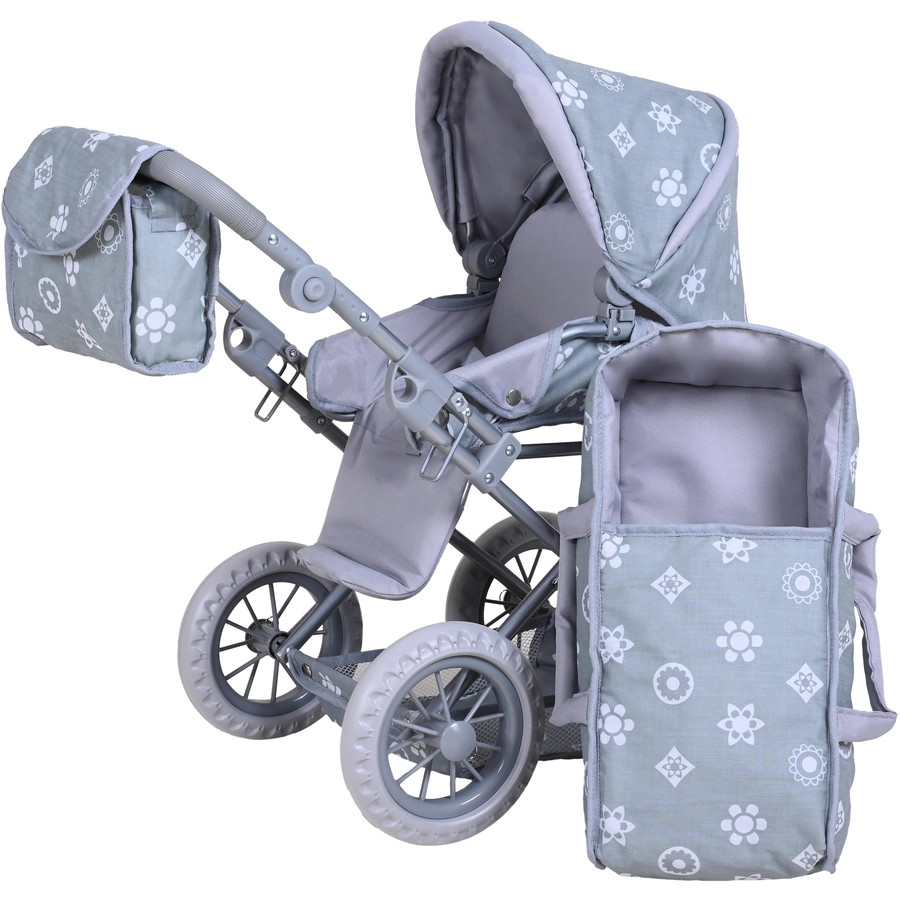 knorr toys® Puppenwagen Ruby - Royal grey grau
