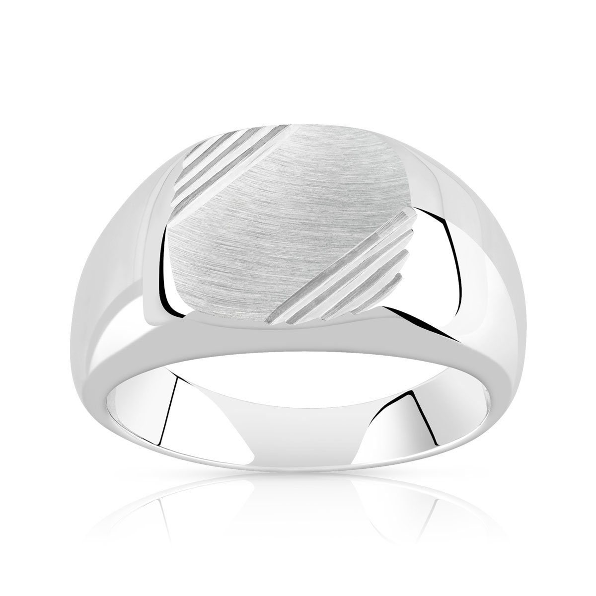 Chevalière argent 925 mate