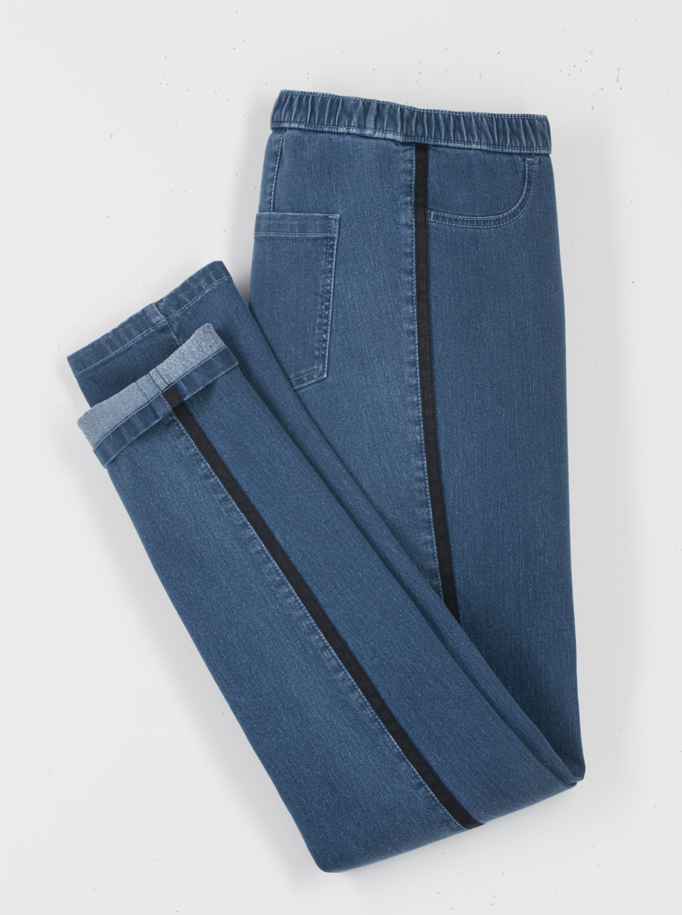 Thermojeans mit Galonstreifen