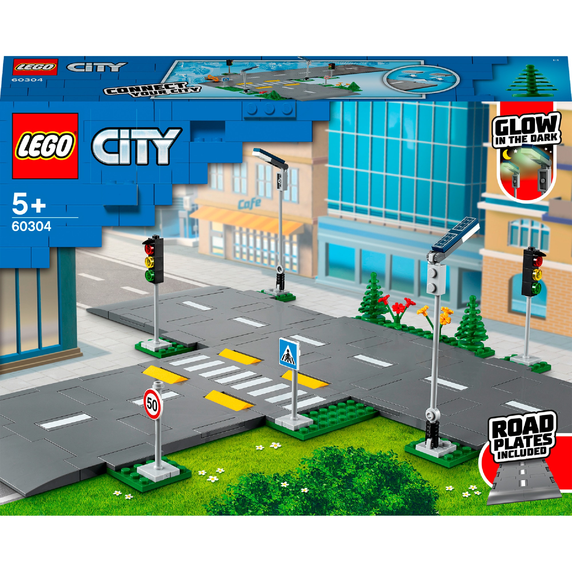 LEGO Konstruktionsspielzeug City Straßenkreuzung mit Ampeln
