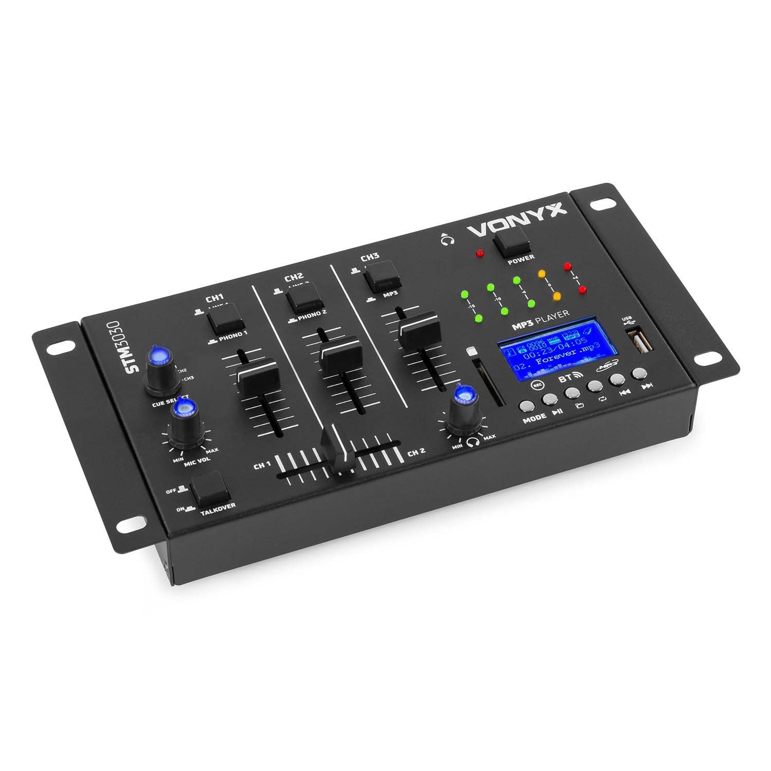Vonyx STM3030 3-kanaals mixer met USB en Bluetooth