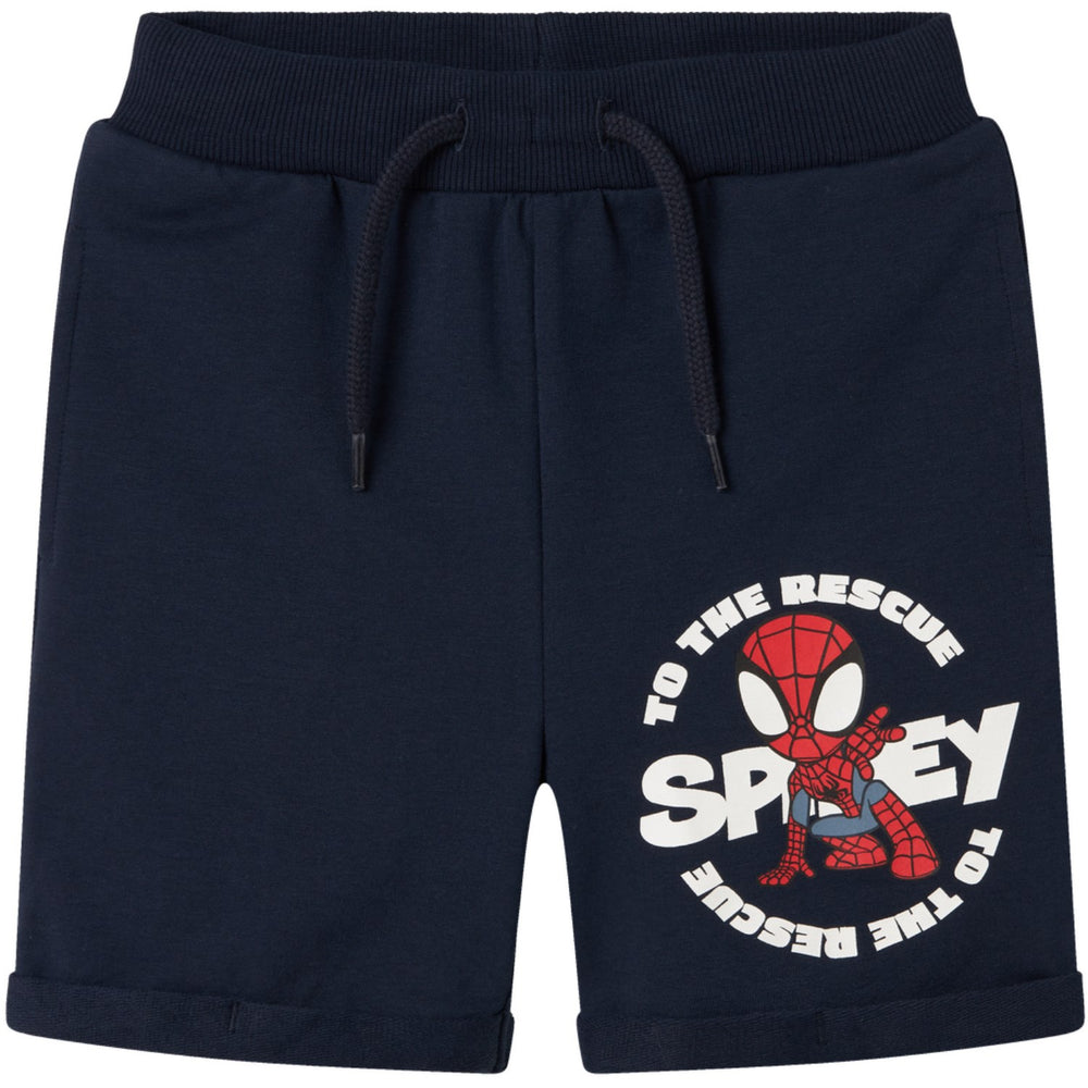 Køb Name It Navy Blazer Mani Spidey Regular Sweat Shorts