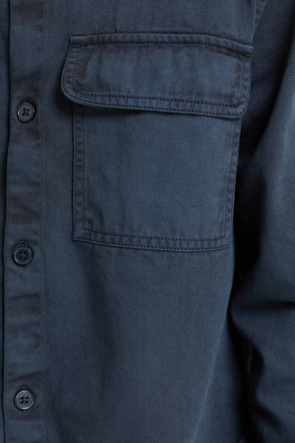 anytime twill overhemd navy