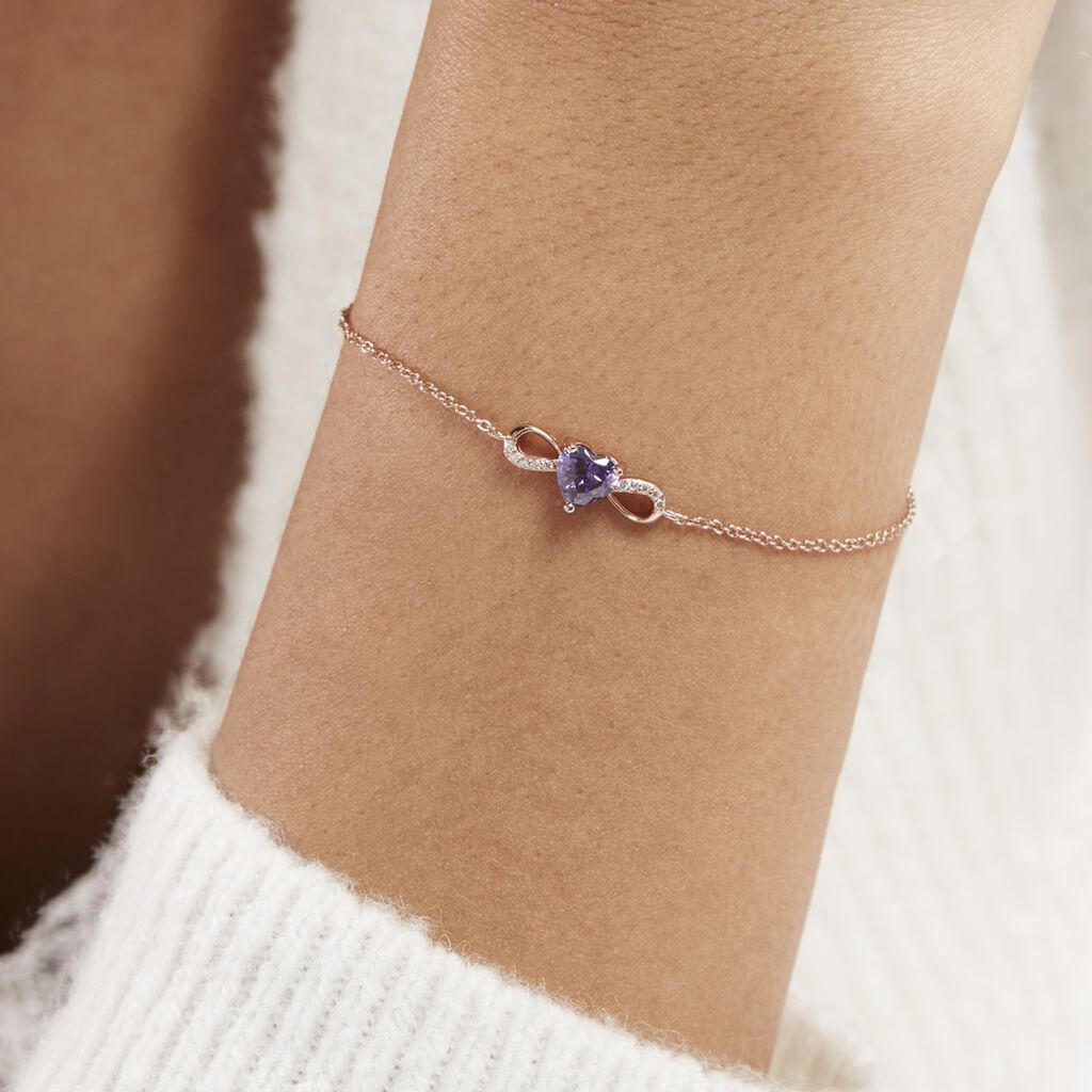 Bracelet Argent Rose Atieno Oxyde De Zirconium