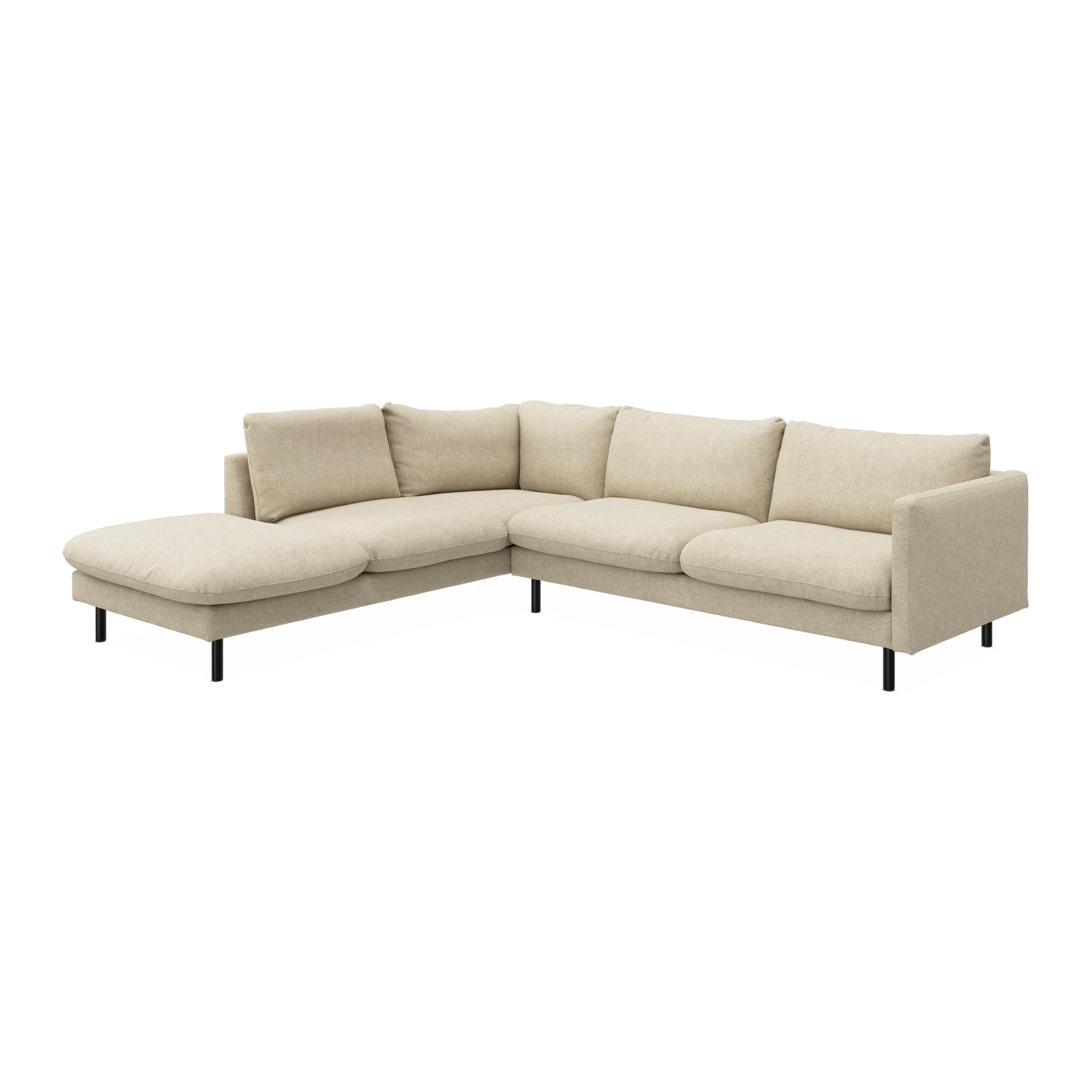 Bjorn venstrevendt sofa med pufafslutning