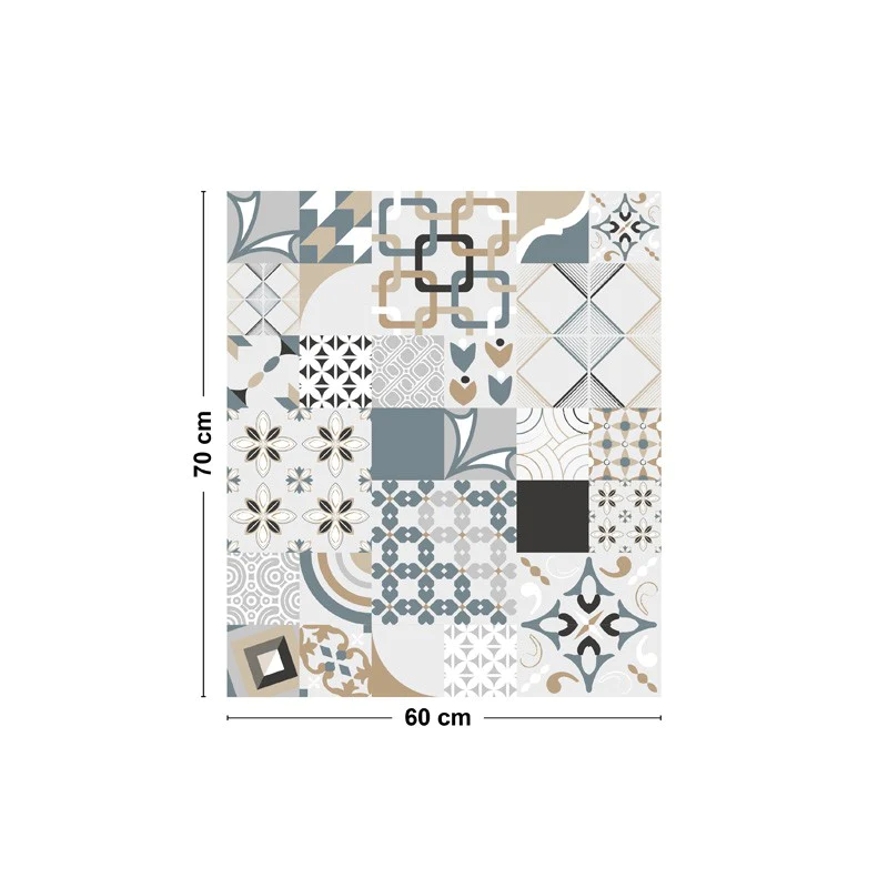 Crédence cuisine Fond de hotte ALU L 60xH 70cm - JUST CIMENT DULCE 99d