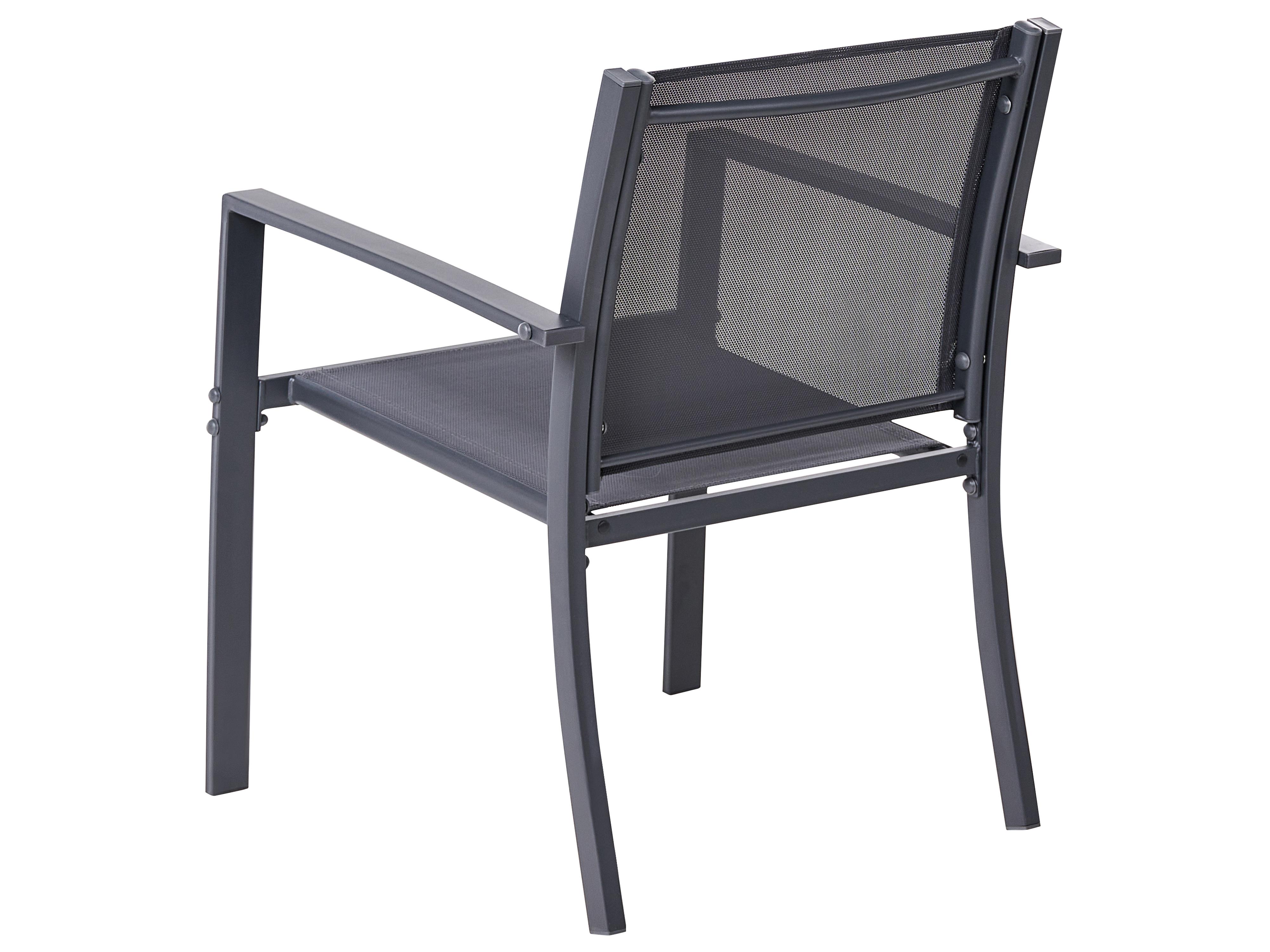 Loungeset met tafel 4-zits TAVOLETO Metaal Donkergrijs