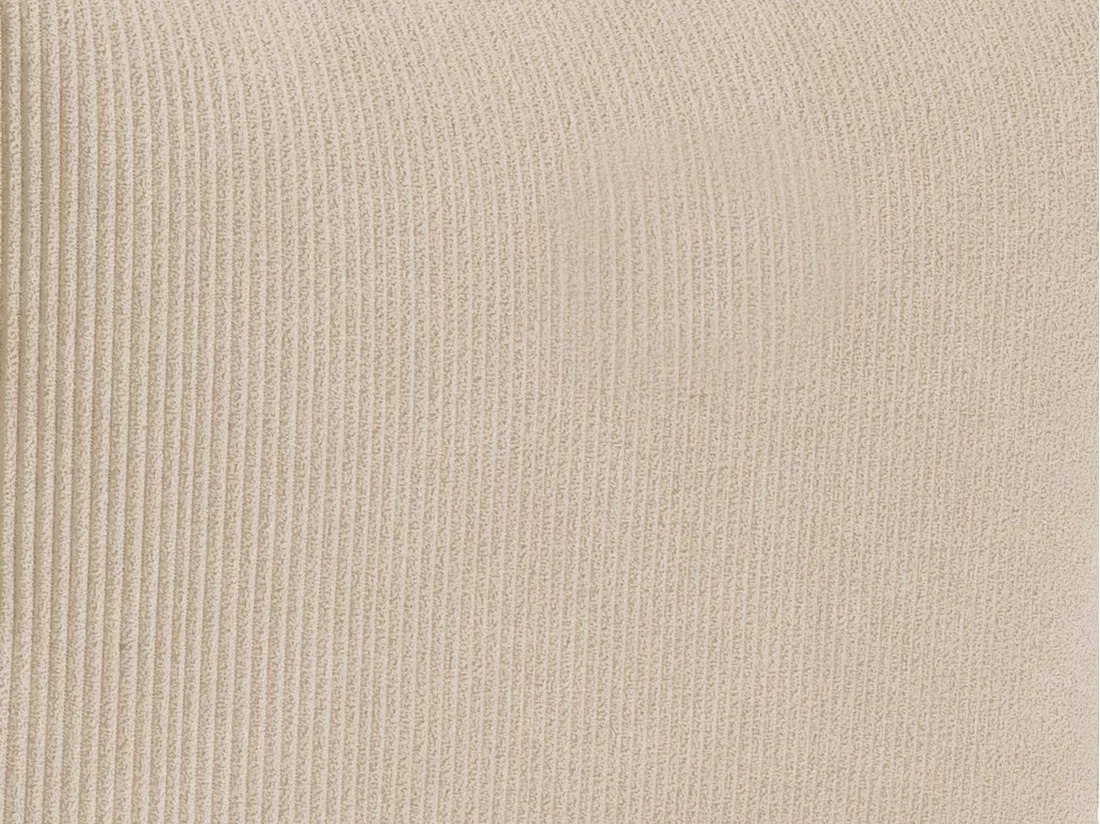 Canapé modulable avec pouf en velours côtelé beige NOUMARA