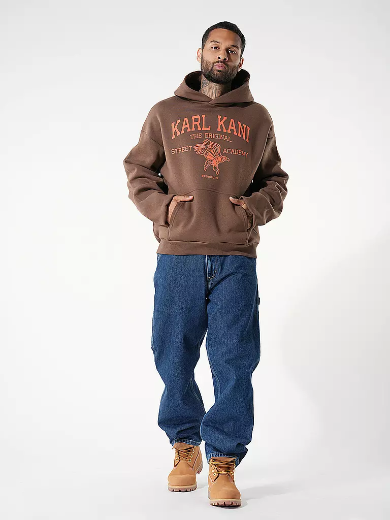 KARL KANI Kapuzensweater - Hoodie  braun