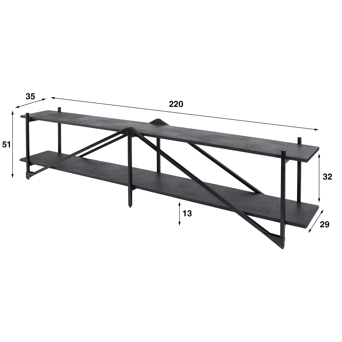 Tv-meubel Vouw 220