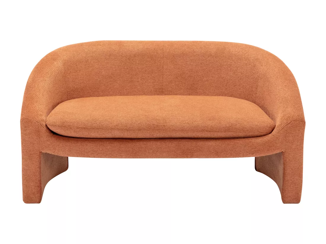 Canapé 2 places en tissu terracotta OSSANA