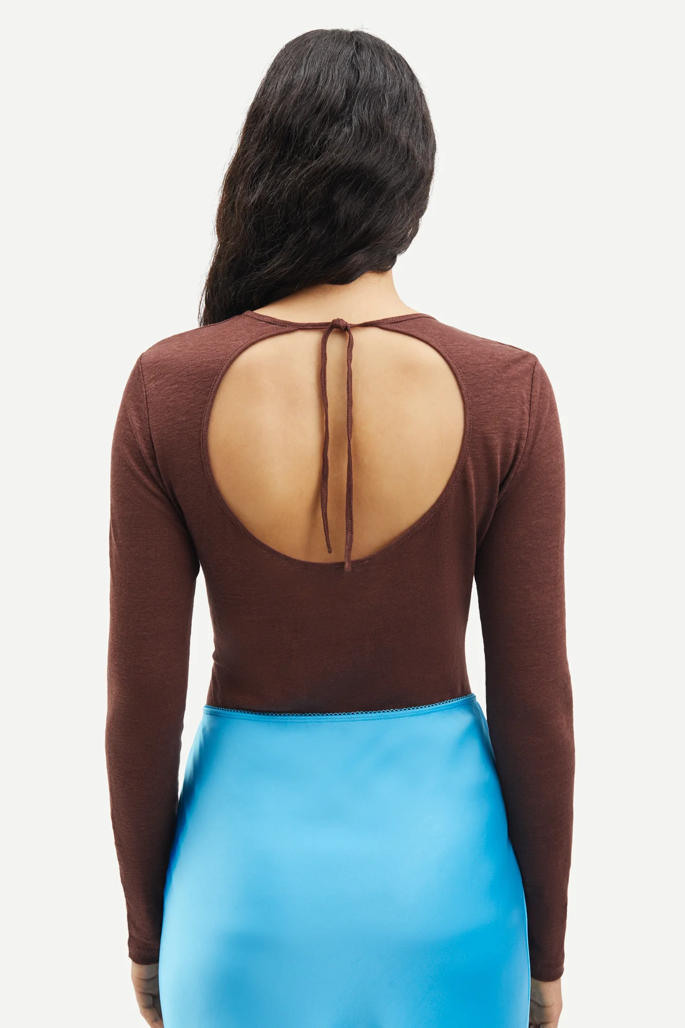 Samsøe Samsøe  Sami LS t-shirt - Brown Stone