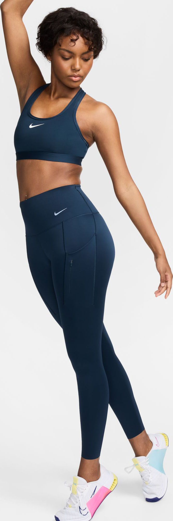 Go High-Waisted 7/8 Tights Dame 478/Armory Navy/Black