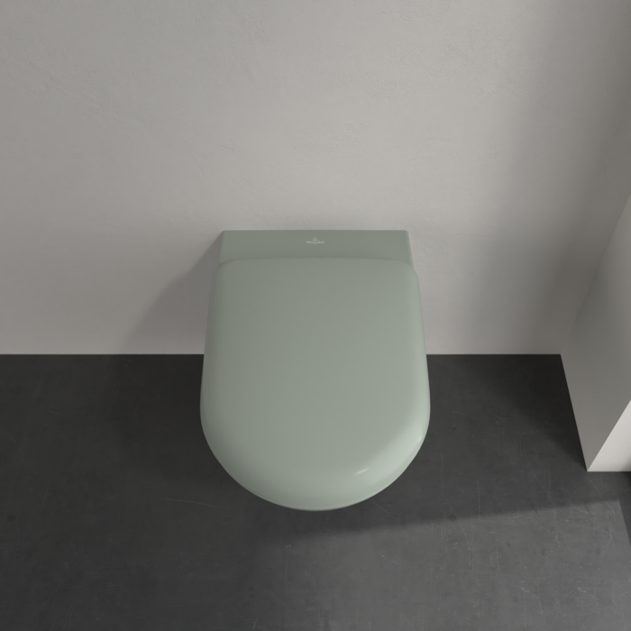 Villeroy & Boch Antao randloos toilet CeramicPlus met TwistFlush saliegroen