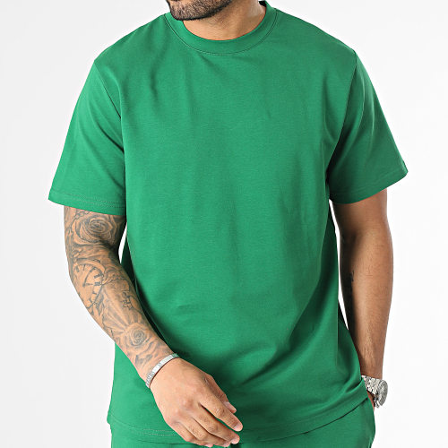 Ensemble Tee Shirt Et Short Jogging Vert