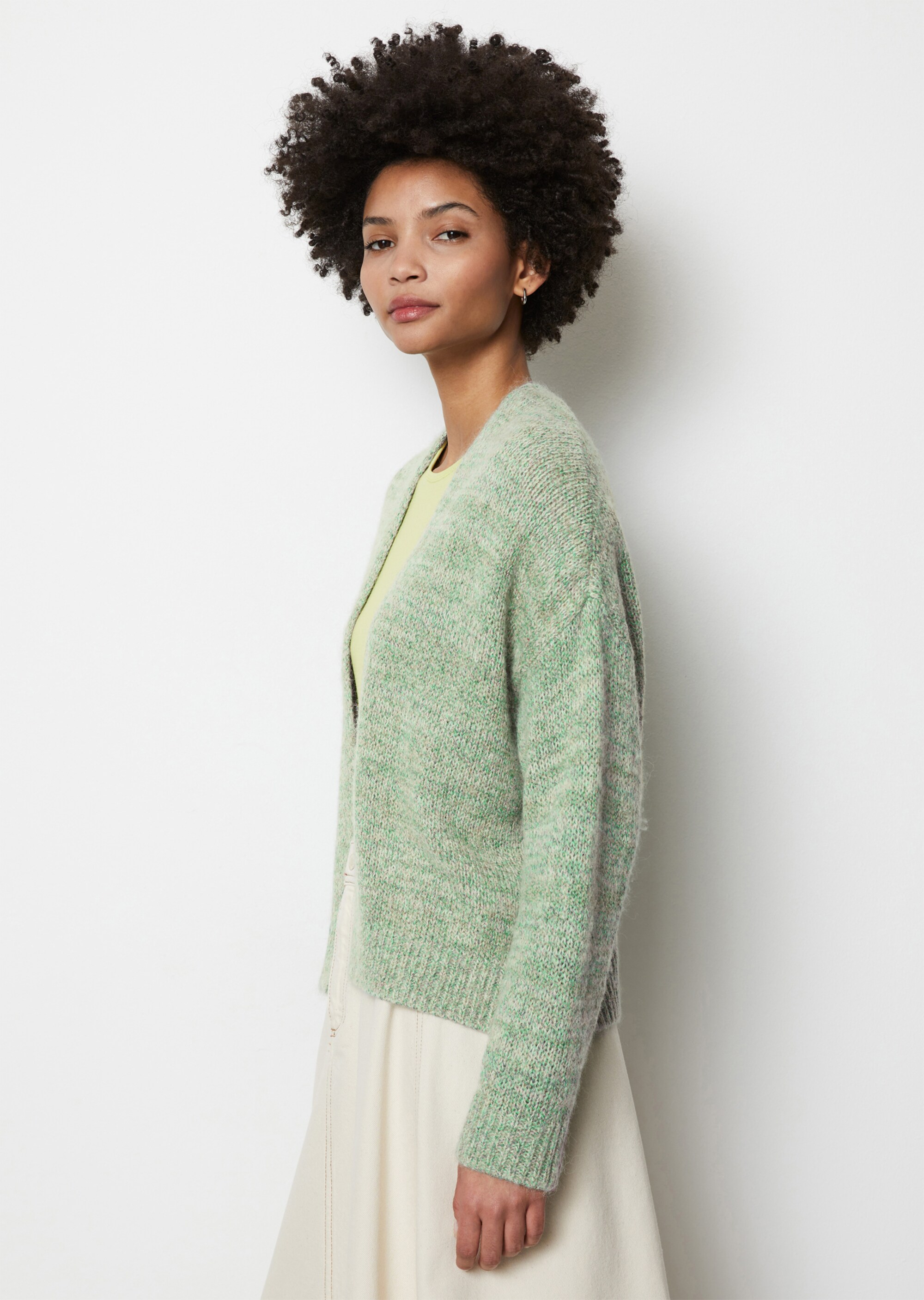 Cardigan relaxedmit softer Alpakawolle
