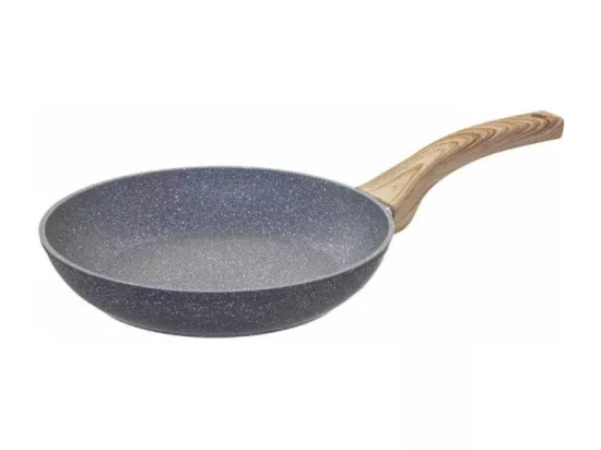 Poêle en aluminium - D. 20 cm - Effet pierre grise