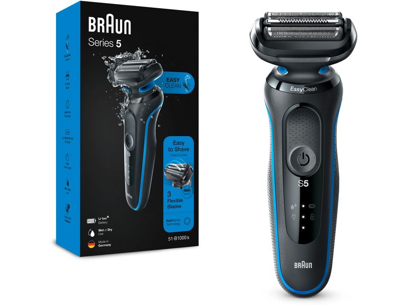 Braun Herrenrasierer 5 51-B1000 s Rasierapparat für die Nass- und Trockenrasur