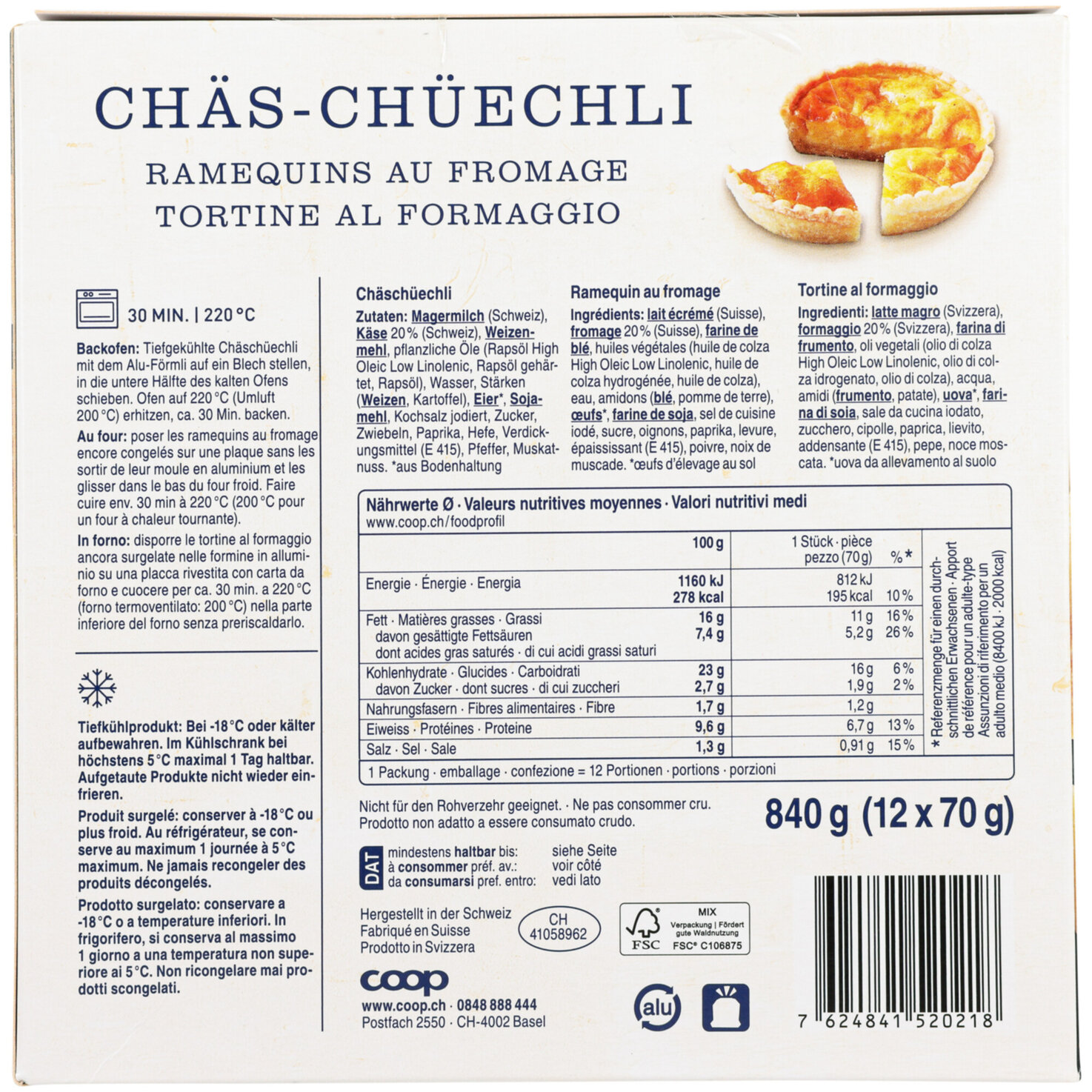Chäs-Chüechli 12x70g