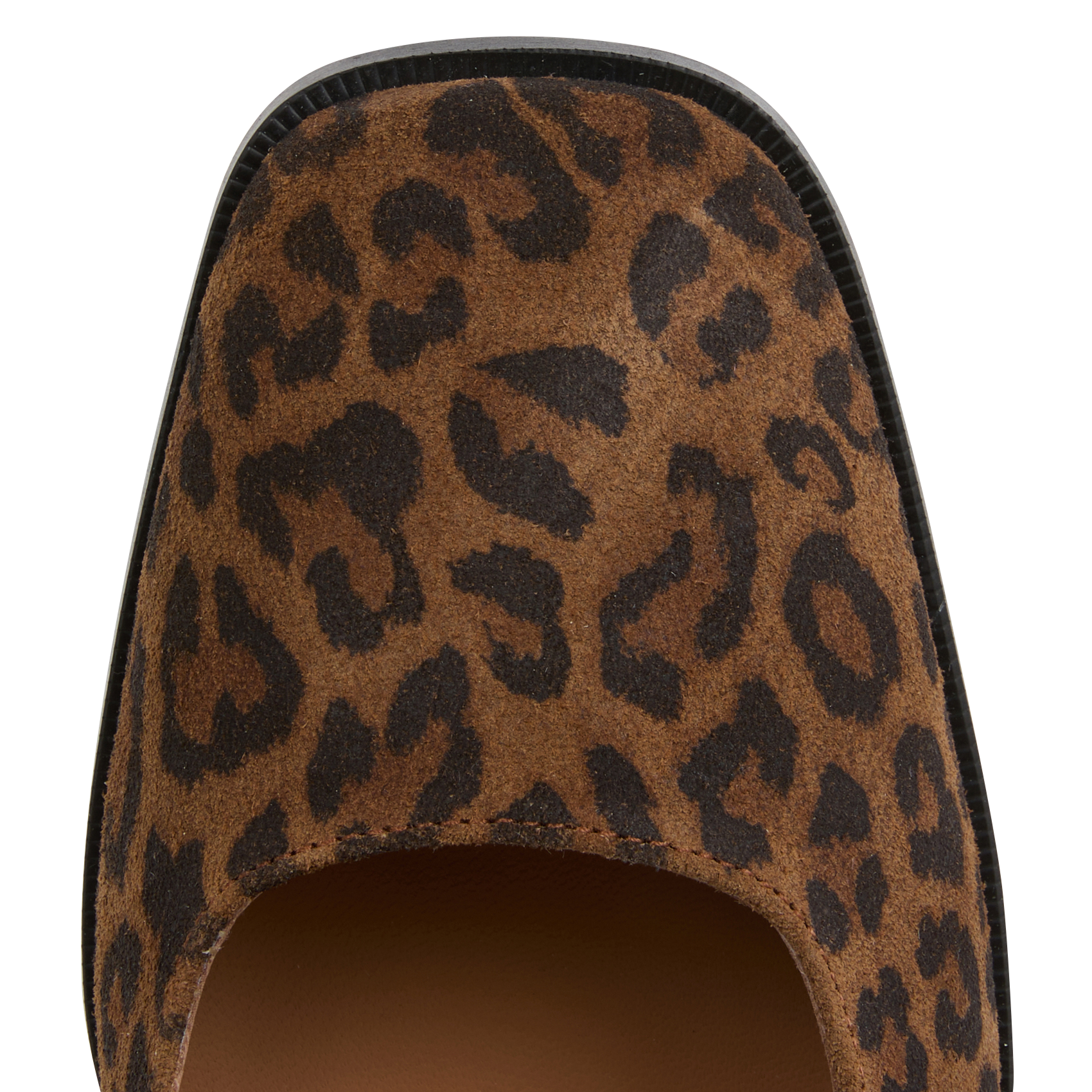 REBECCA - Babies léopard en cuir | Marron