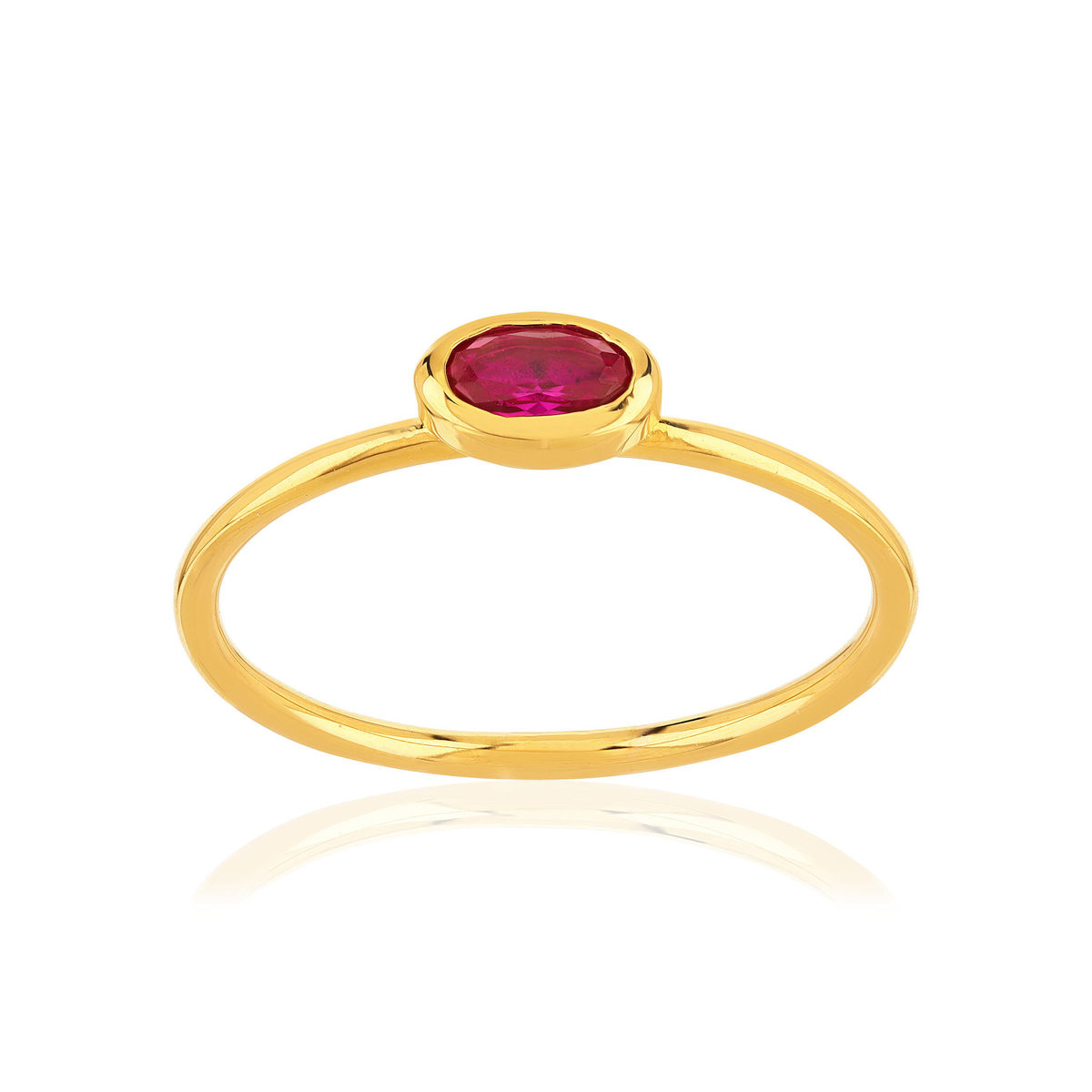 Bague plaqué or jaune pierre imitation
