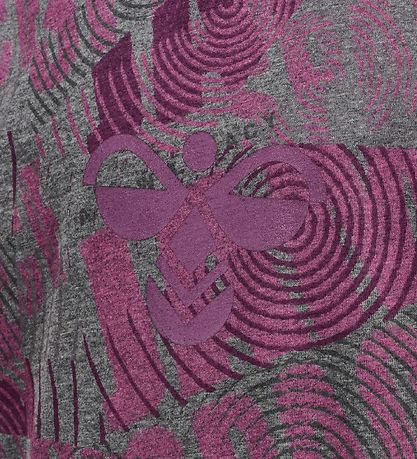 Hummel T-Shirt - hmlSpace Jam Diez - Graumeliert meliert/Lila
