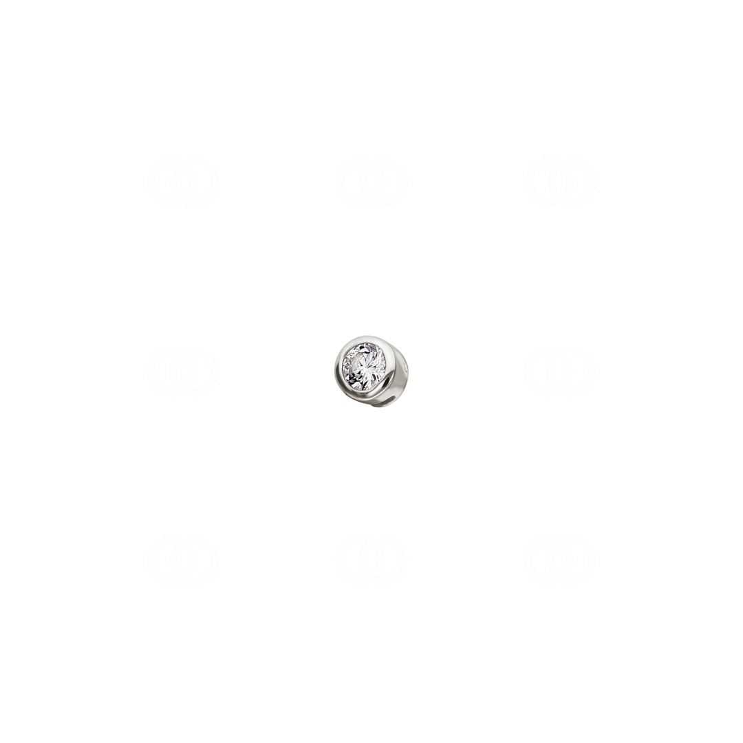 Solitär Anhänger 750/18 K Weissgold mit Diamant 0.10ct. H/Si