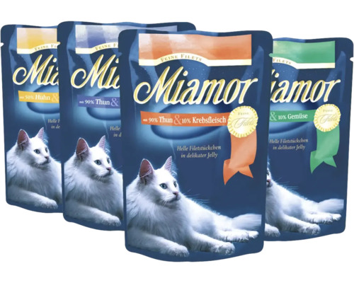 Miamor natvoer voor katten, fijne filets met kip en tonijn, 100 g