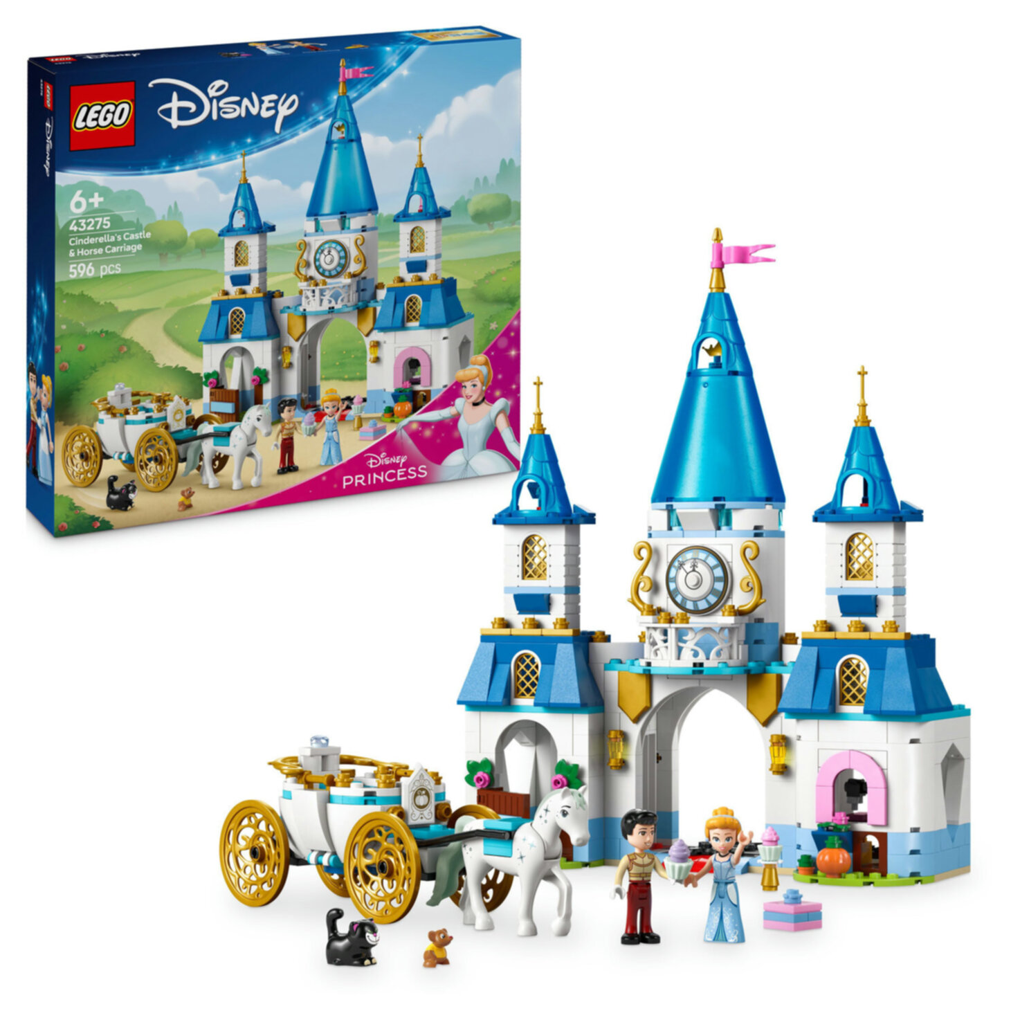 LEGO® Disney Princess 43275 Cinderellas Schloss und Pferdekutsche 6+ Jahre
