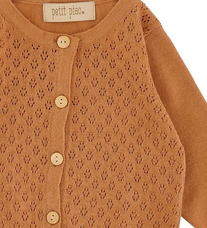 Petit Piao Cardigan - Strick - Camel m. Lochmuster