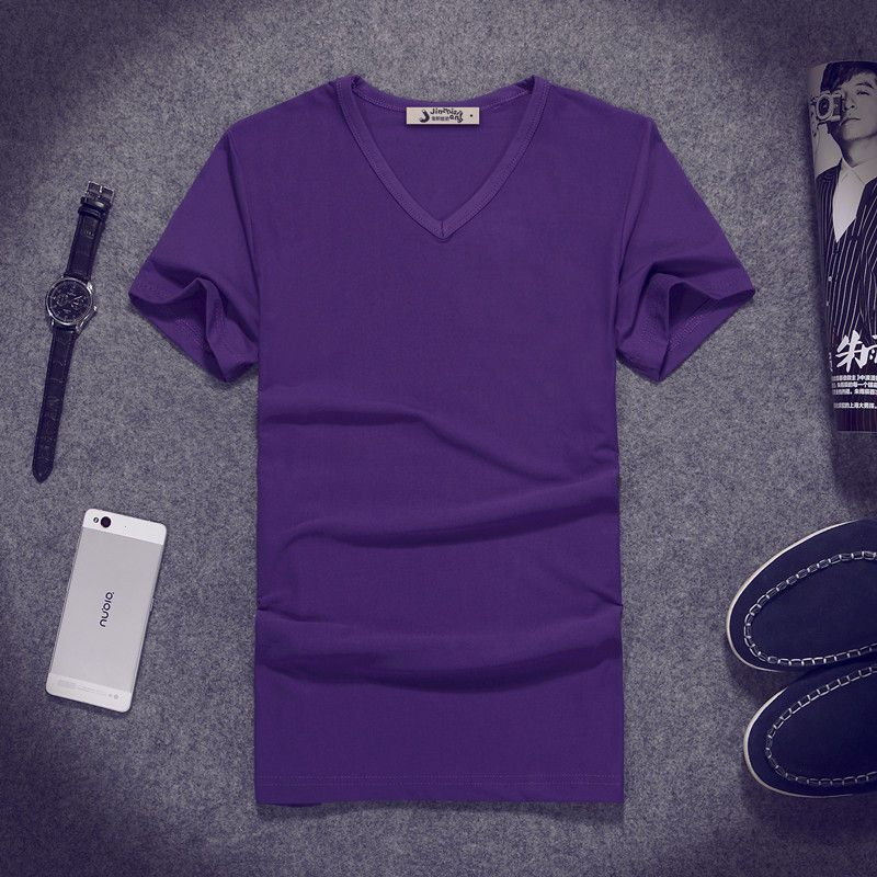 Wewewow - Effen T-shirt met korte mouwen