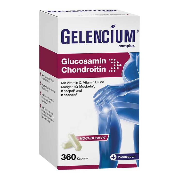 Gelencium Glucosamin Chondroitin hochdos.Vitamin C Kps, 360 St