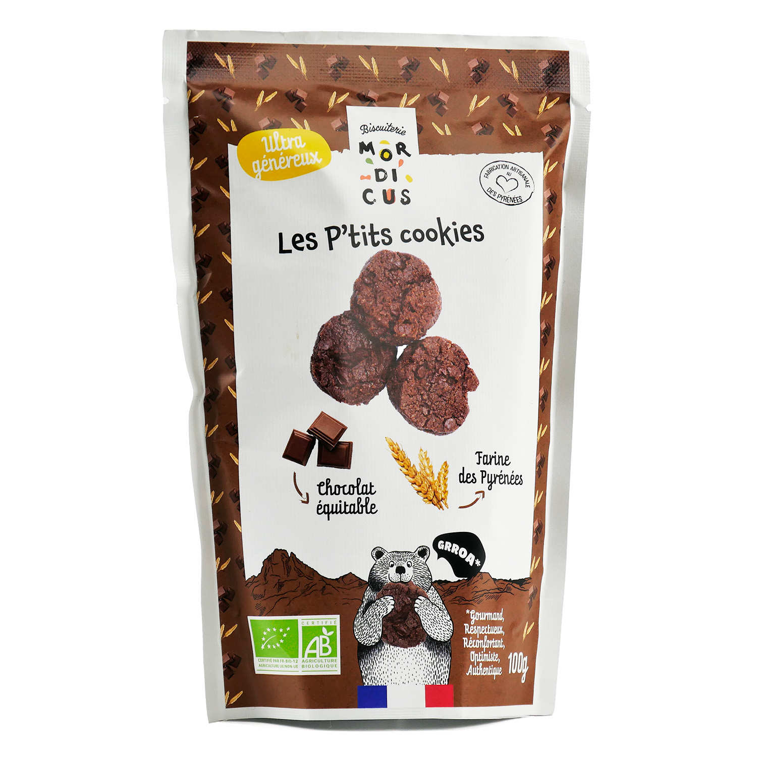 Cookies tout chocolat bio sans oeufs - The Decadent