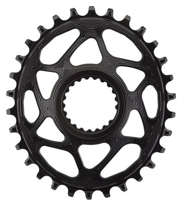 Plateau Narrow Wide Ovale AbsoluteBlack Mono Direct Mount Chainring pour Transmissions Shimano 12 V Noir