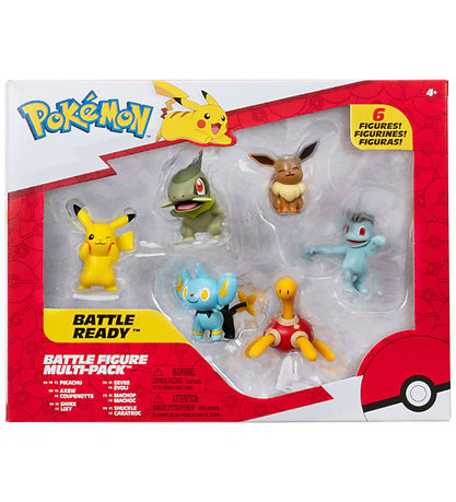 Pokémon Abbildung - 6er-Pack - Battle Figure