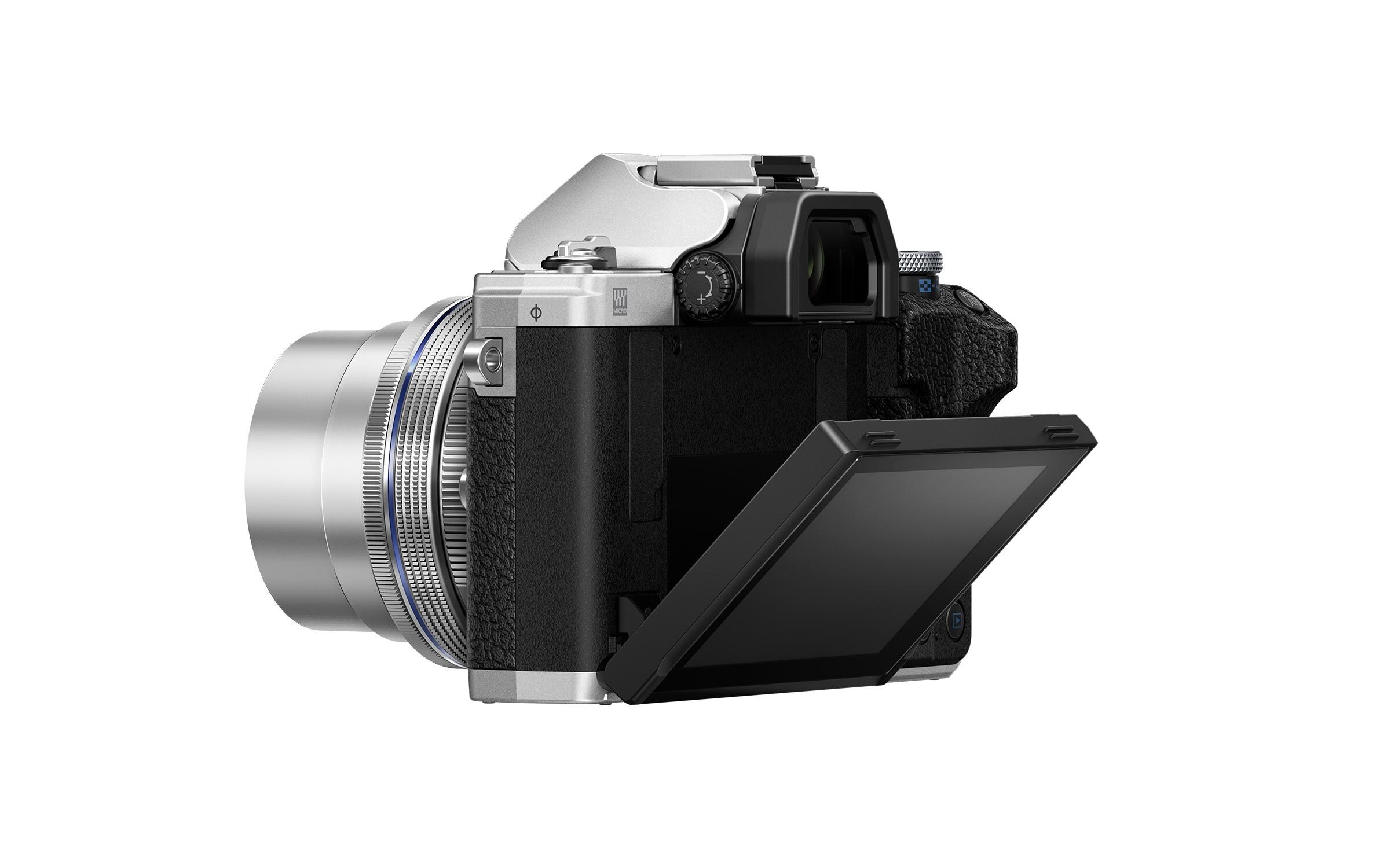 Fotokamera E-M10 Mark IV Kit 14-42 Silber<br>Kompakte Fotokamera mit Bildstabilisator und Sucher