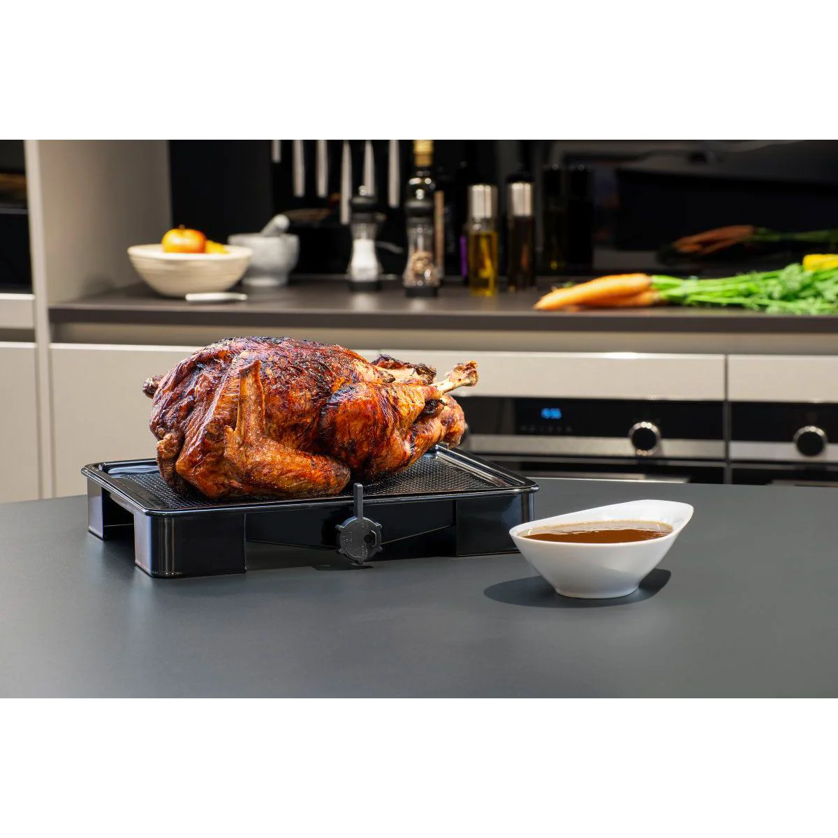 Plat de cuisson four pour rôti avec bac de récupération du jus de 3 li