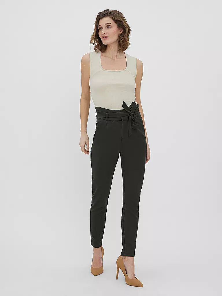 VERO MODA Highwaist Hose Loose Fit VMEVA olive