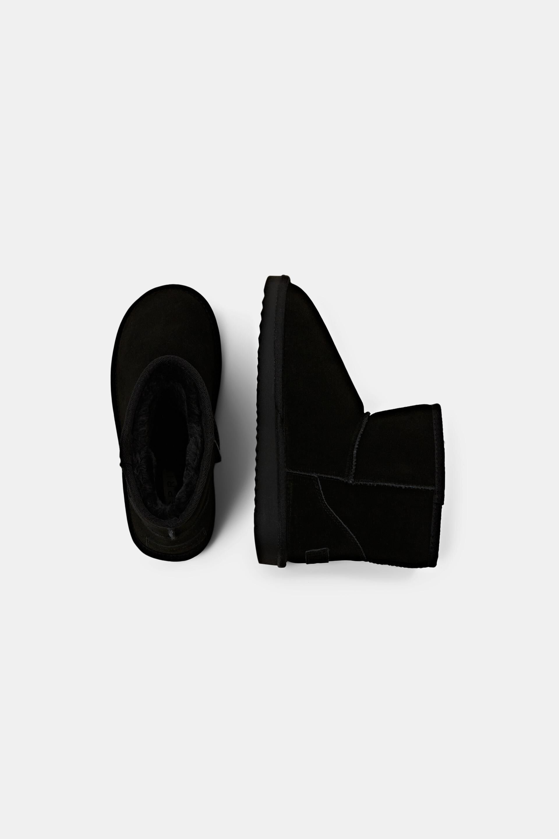 Bottines en daim doublées de fourrure synthétique