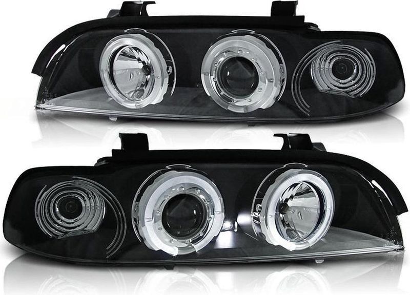 Koplampen - BMW E39 - Dubbele Halo Velgen - E-gemarkeerd - 09/1995 tot 06/2003