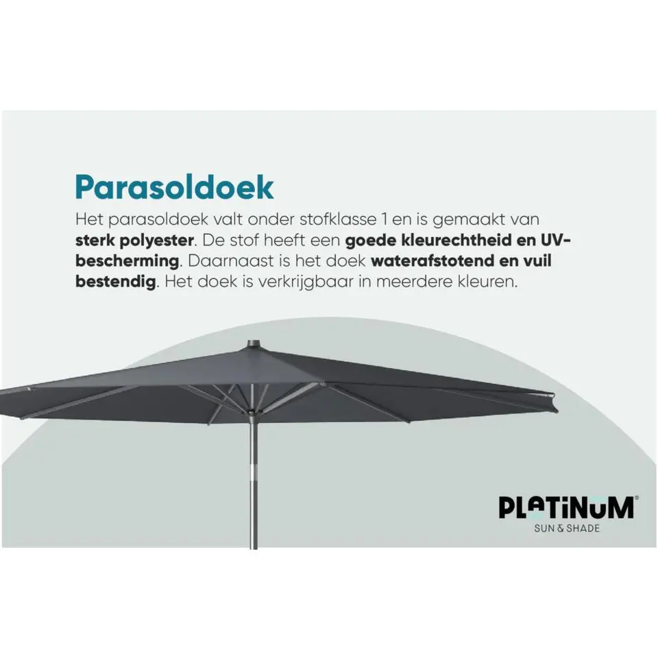 Platinum Riva parasol 3 m. antraciet