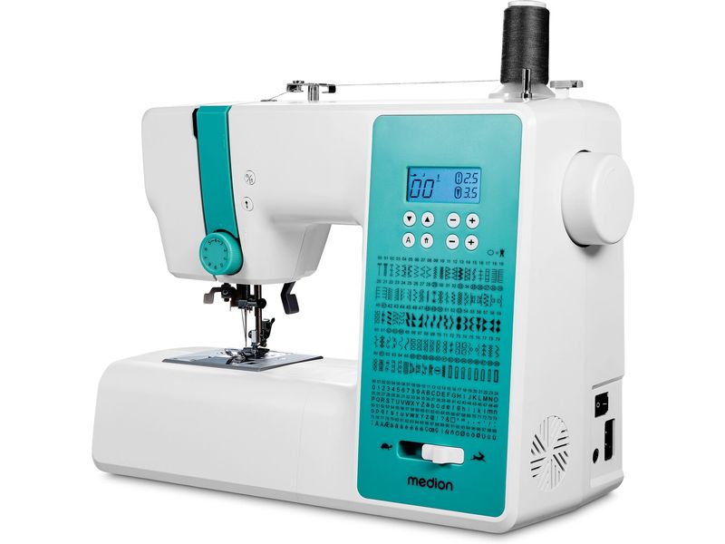 Medion Nähmaschine Life SD36 Weiss/Türkis Nähmaschine mit einer Motorleistung von 36 Watt