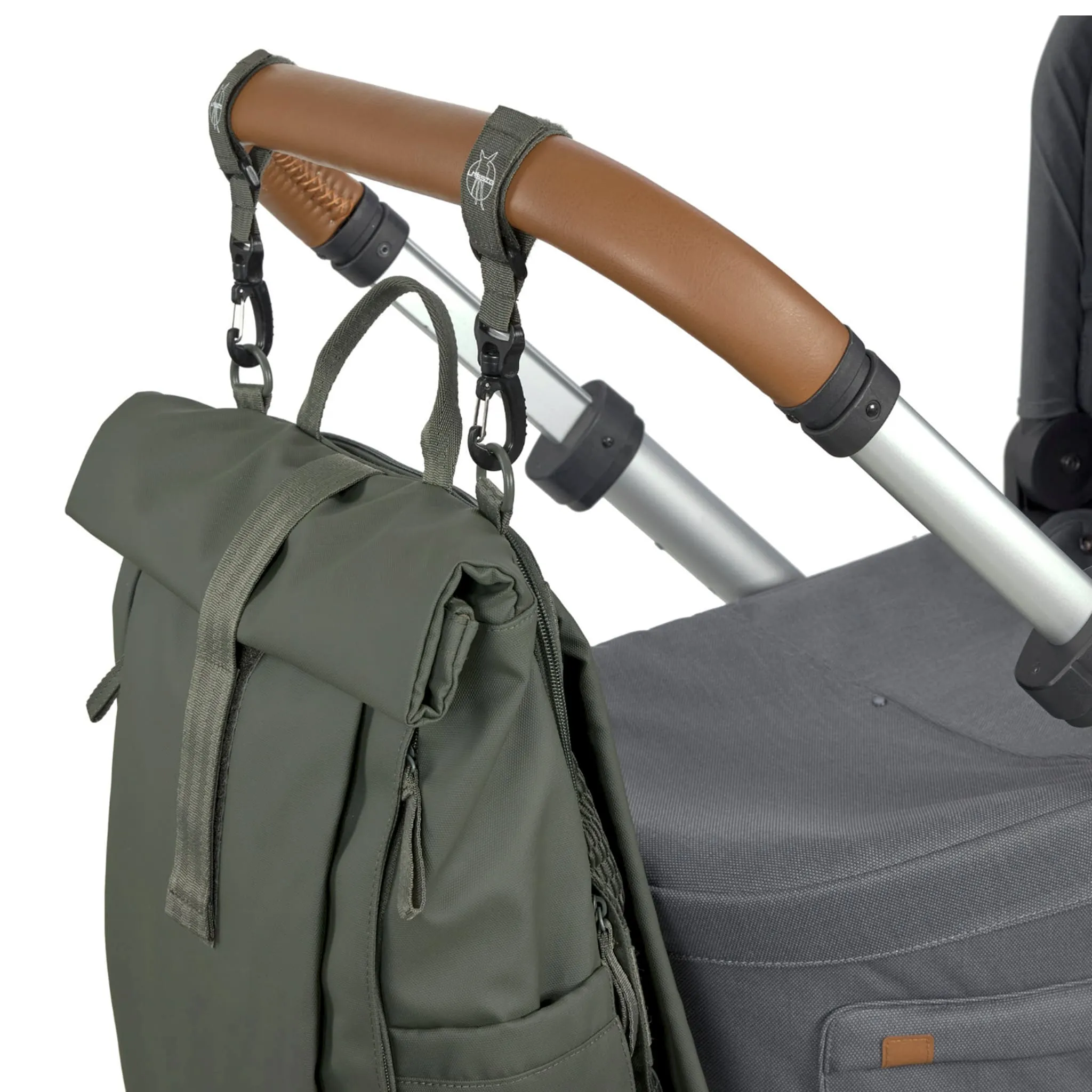 Lassig Sac à Couches à Dos Rolltop - Olive