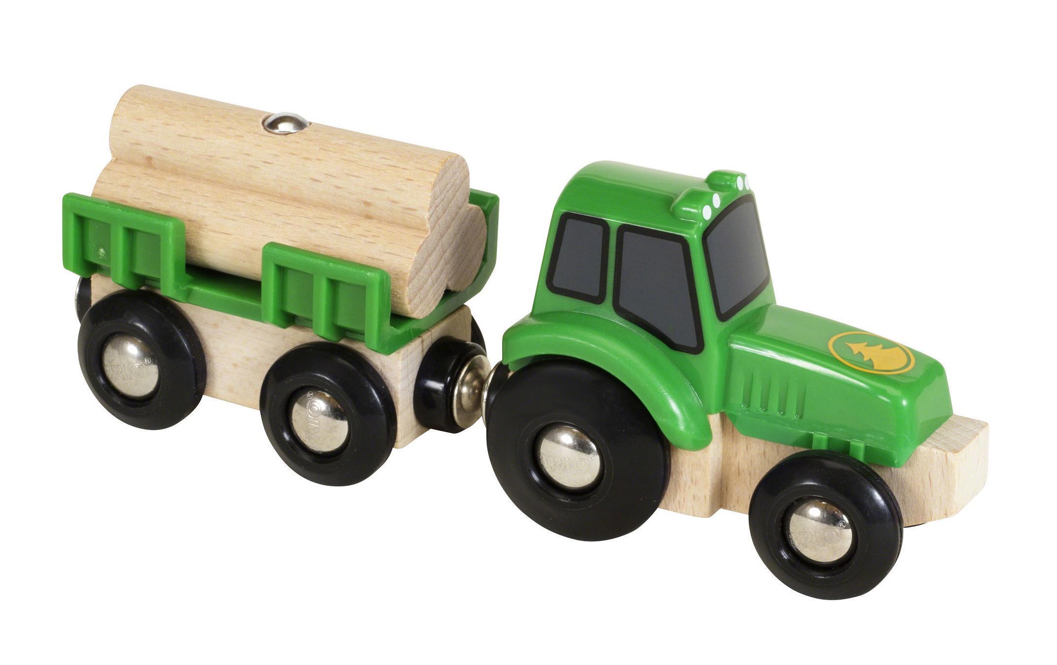 BRIO World Traktor mit Holz-AnhängerZum Transportieren von Holz